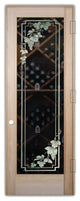 Wine Door - Vineyard Grapes Cascade - Douglas Fir (stain grade) - 32" x 80"...