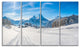 Winter in Bavarian Alps Panorama, Landscape Canvas Art Print, 48"x28", 4 Panels