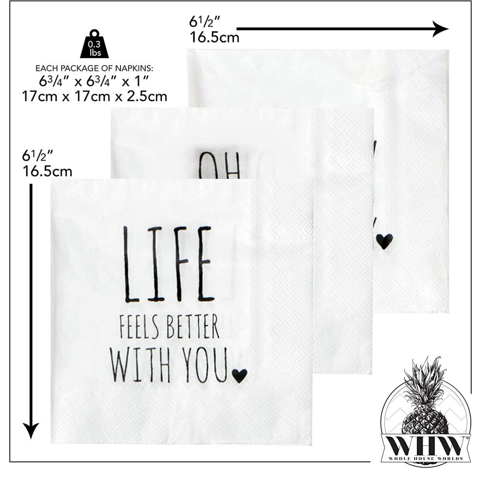 Happy  6.75 Inch Napkins (Set of 60)