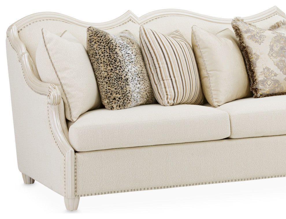 Chamberi BouclÃ© Sectional Sofa - French Vanilla/Classic Pearl