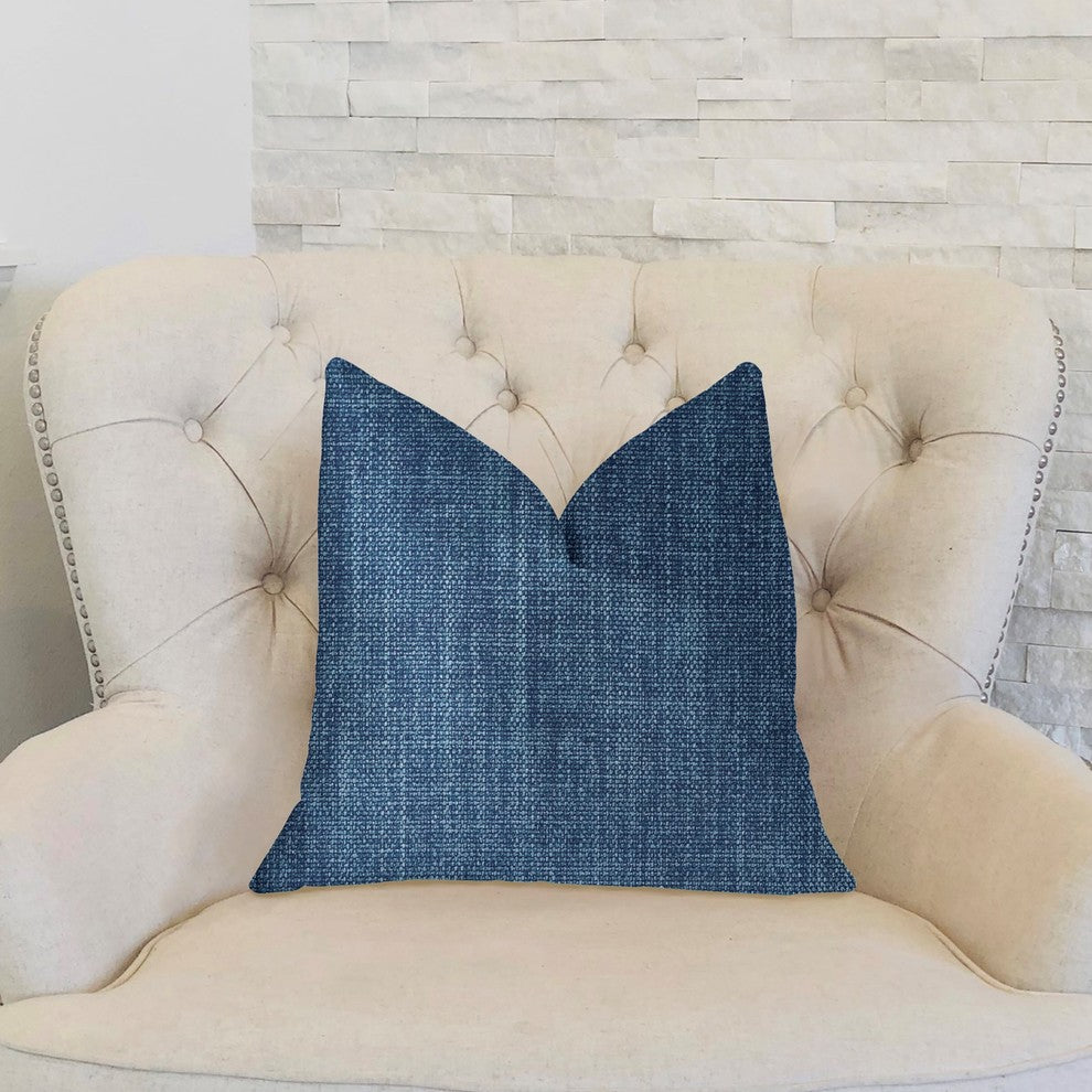 Blue Moon Blue Luxury Throw Pillow, 20"x30" Queen