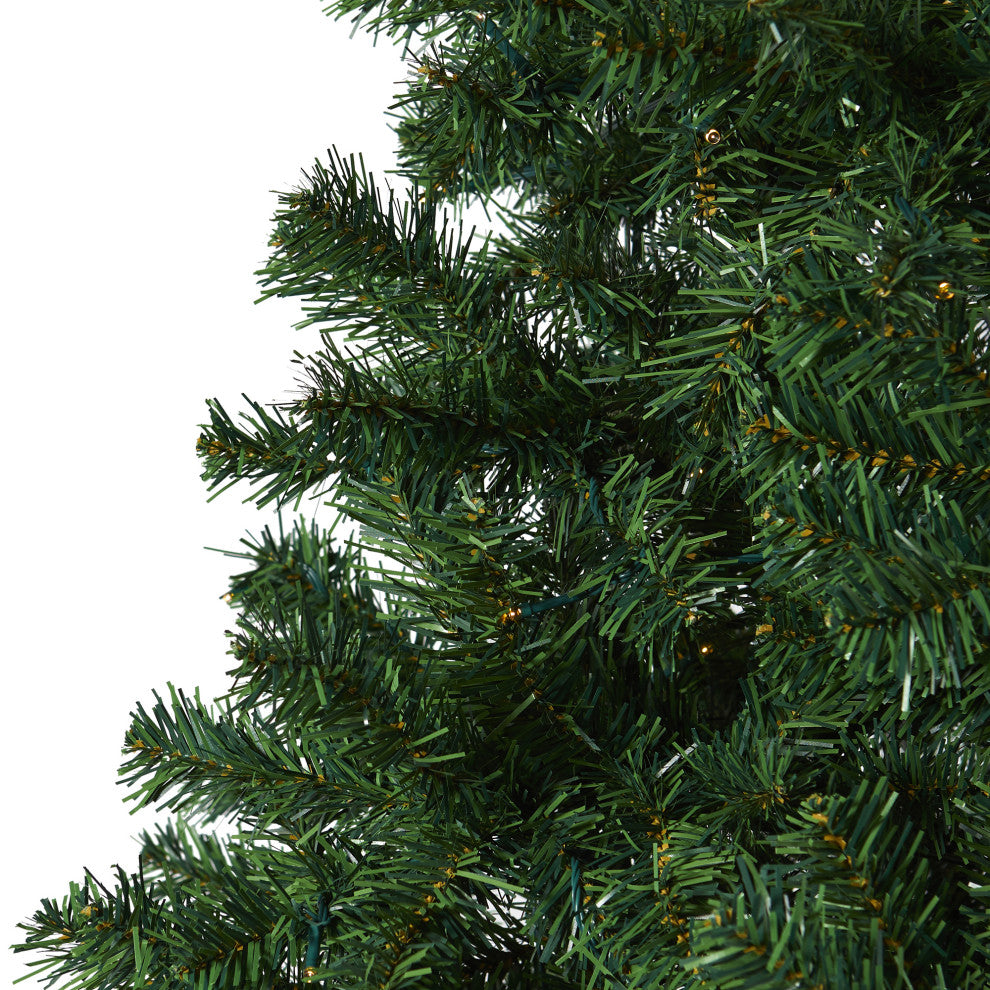 7.5' Northern Tip Pine Artificial Christmas Tree With 400 Clear LED Lights