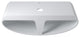 43" Polystone Wall Mounted Vanity Only Sink, Matte White, No Sink