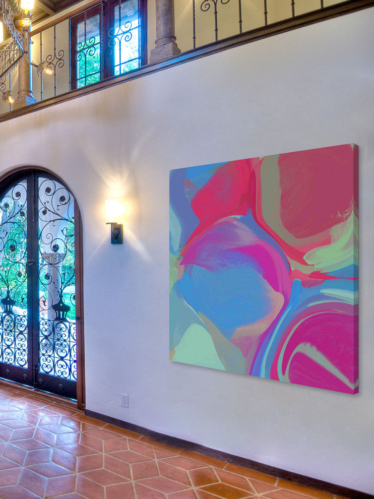 "Shades of Blue" Painting Print on Canvas by Irena Orlov