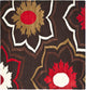 Safavieh Soho Soh857A Floral Rug, Brown/Multi, 6'0"x6'0" Square