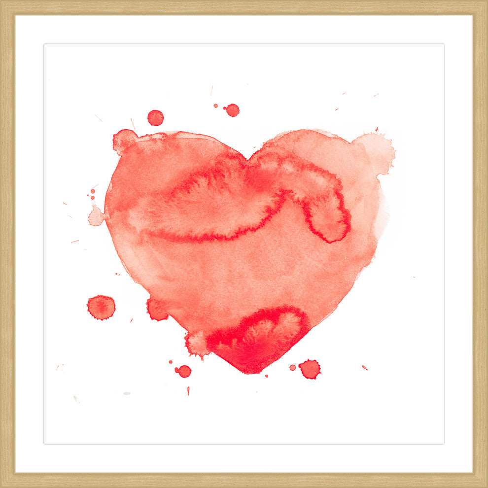 "Heart Splash" Framed Art Print