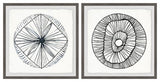 2-Piece "Weaved Floral II" Diptych Set, 48"x24"