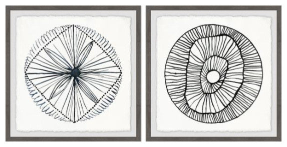 2-Piece "Weaved Floral II" Diptych Set, 48"x24"