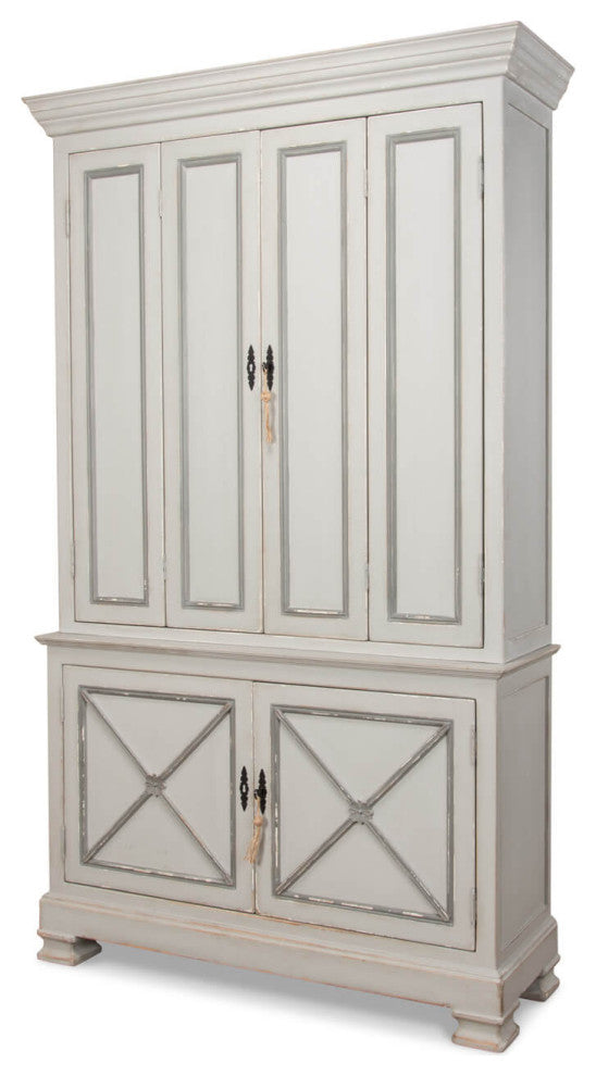 Tall Provincial Painted Cabinet
