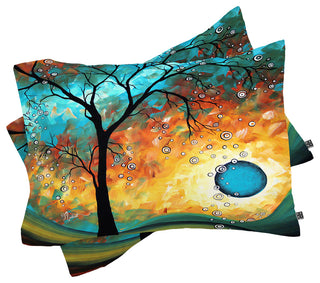 Deny Designs Madart Inc Aqua Burn Pillow Shams, Queen