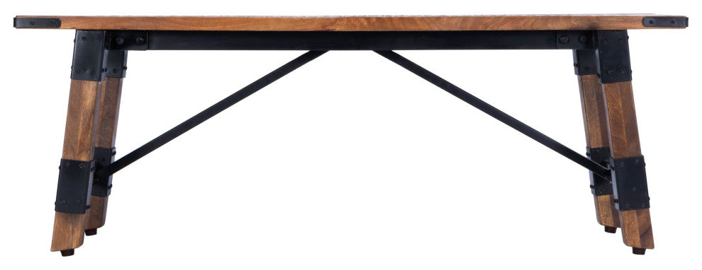 Mod Industrial Rustic Wood Bench