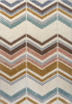Elin Chevron High-Low Multi/Cream 3'x5' Area Rug