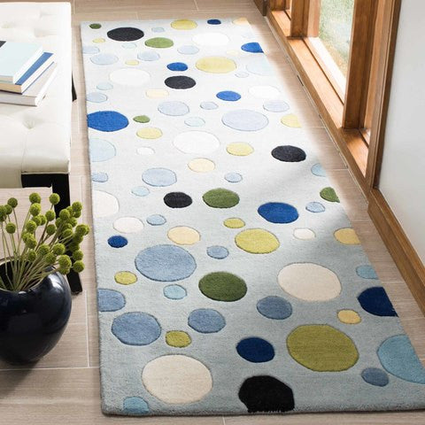 Safavieh Soho soh753c Kids Rug, Blue/Multi, 2'6" X 6'0"