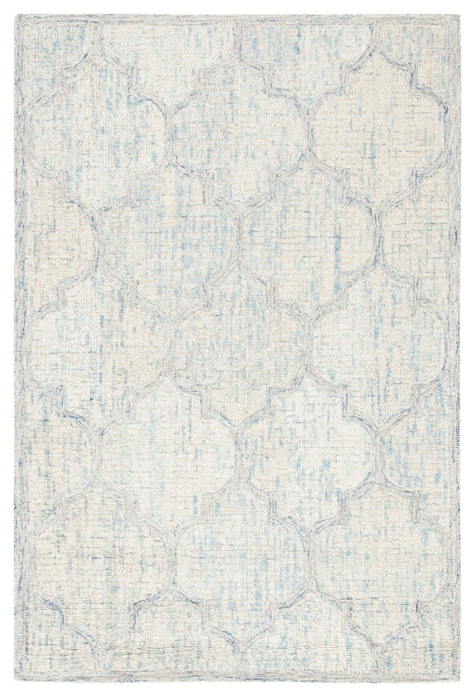 Safavieh Couture Abstract Collection, ABT474 Rug, Ivory/Light Blue, 2'x3'