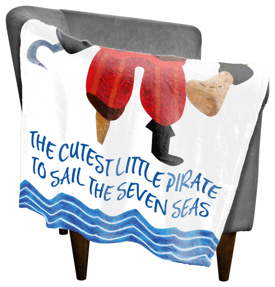 Cutest Little Pirate 30x40 Throw Blanket
