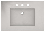 Palomar Vanity Top and Integral Sink, Ash, 30", 8" Widespread Cutout