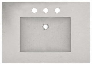 Palomar Vanity Top and Integral Sink, Ash, 30", 8" Widespread Cutout