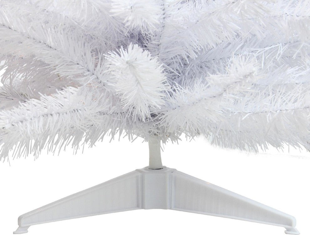 3' Pre-Lit LED Snow White Medium Artificial Christmas Tree Clear Lights