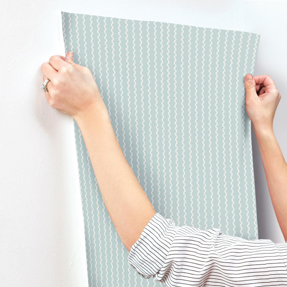 Rickrack Light Blue Wallpaper