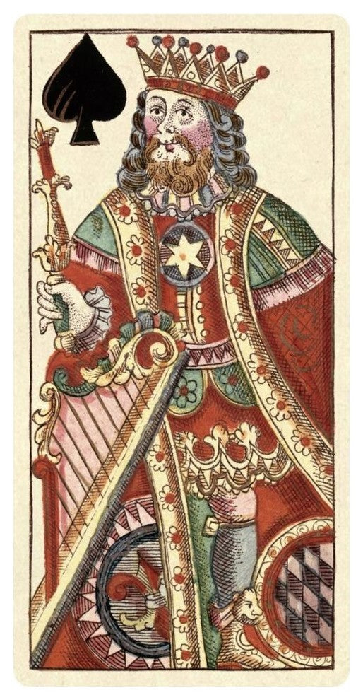 "King of Spades (Bauern Hochzeit Deck)" Paper Art, 26"x50"