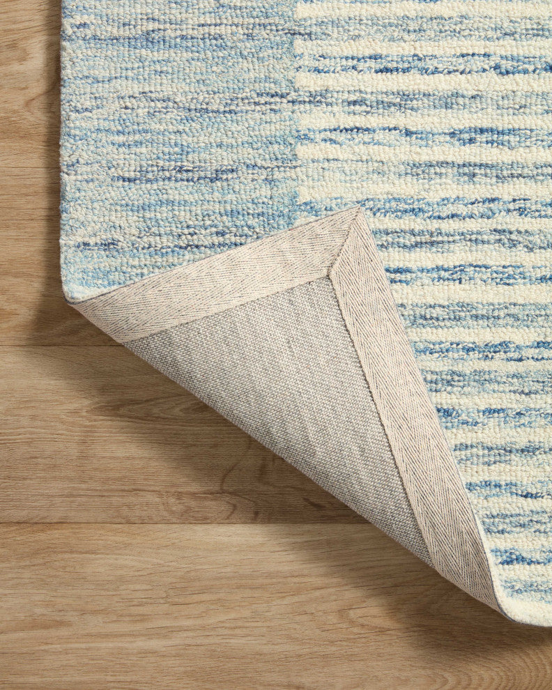Chris Loves Julia x Loloi Chris Ivory / Denim 2'-6" x 9'-9" Runner Rug