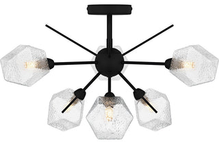 Salvador Six Light Semi-Flush Mount in Earth Black
