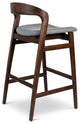 Modern Brazilian, Velma, Bar Stool, Nogal/Essence Gray