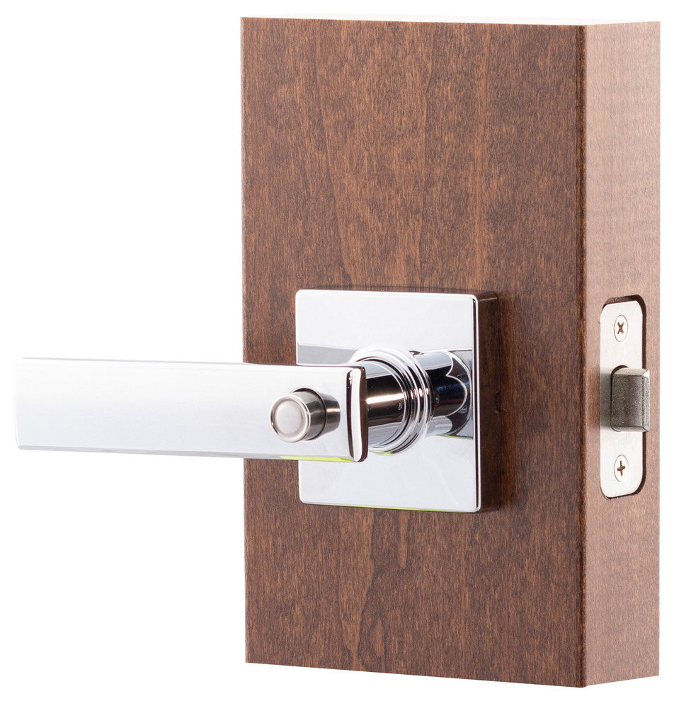 Craftsman Style Restroom Lever, Polished Stainless