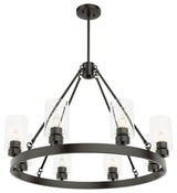 Hunter Hartland Collection 8-Light Wagon Wheel Chandelier, Noble Bronze