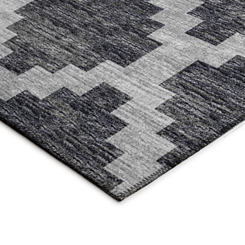 Indoor/Outdoor Sedona SN9 Midnight Machine Washable 6' x 6' Round Rug