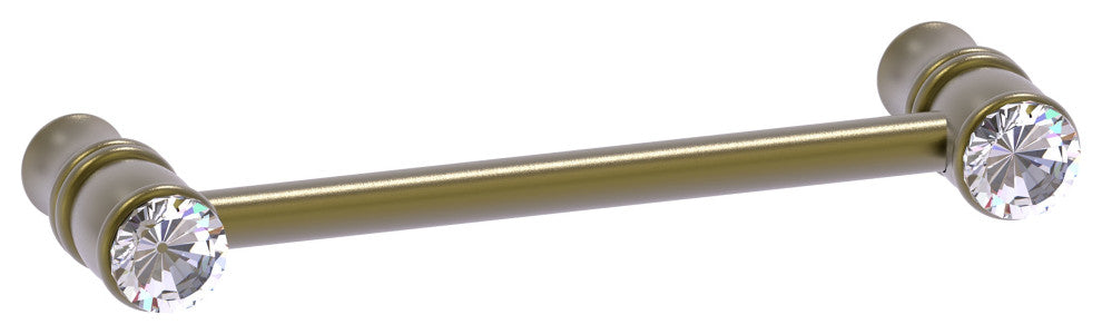 Carolina Crystal 4" Cabinet Pull, Antique Brass
