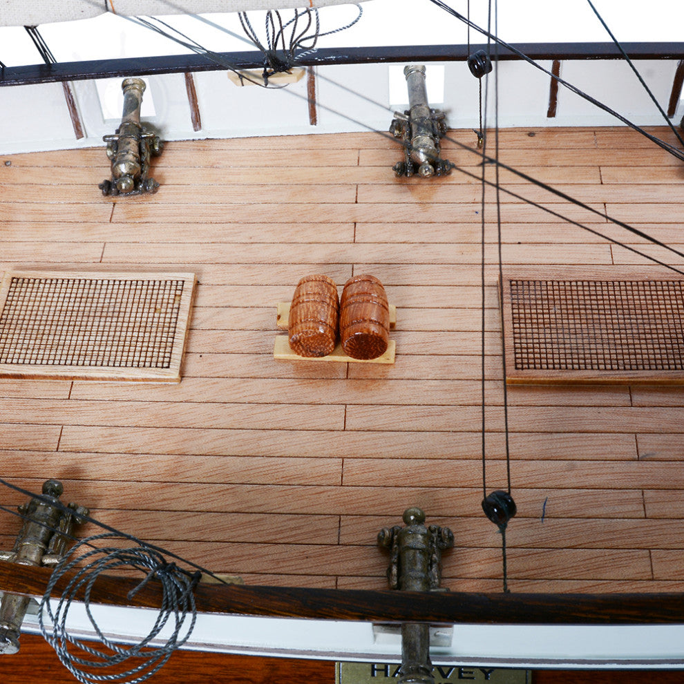Harvey Painted Museum-quality Fully Assembled Wooden Model Ship