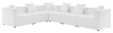 Saybrook Outdoor Patio Upholstered 6-Piece Sectional Sofa White