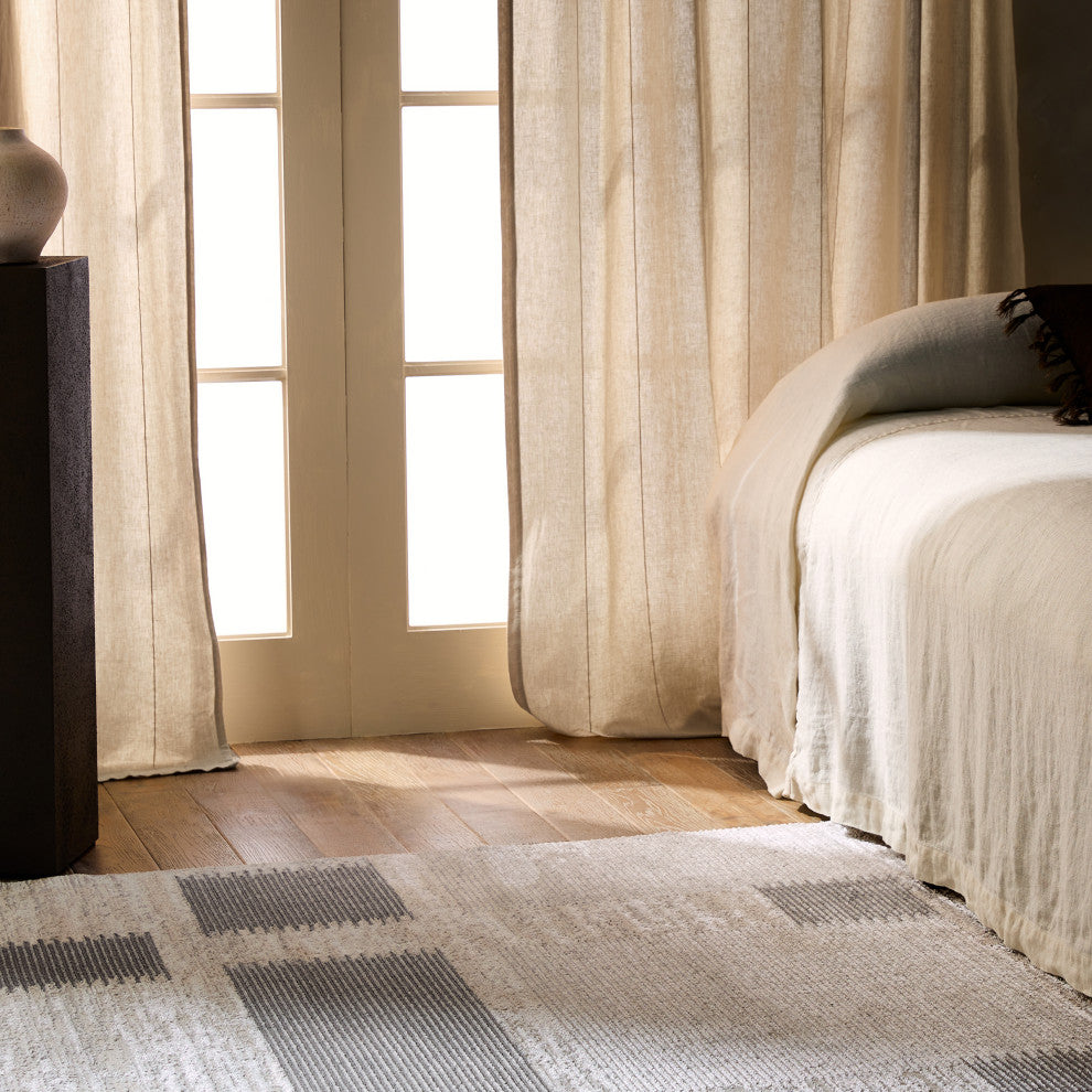 Label J Bismuth GLM01 Abstract Tan Area Rug, 7'9"x9'6"