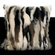 Plutus Black, White Zebra Animal Faux Fur Luxury Throw Pillow, 20"x30"