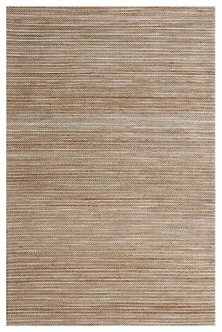 Crest Beige Rustic Striped Handmade Jute/Wool Blend Area Rug, 8' x 10'