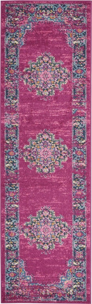 Nourison Passion 2'2" x 7'6" Fuchsia Bohemian Indoor Area Rug