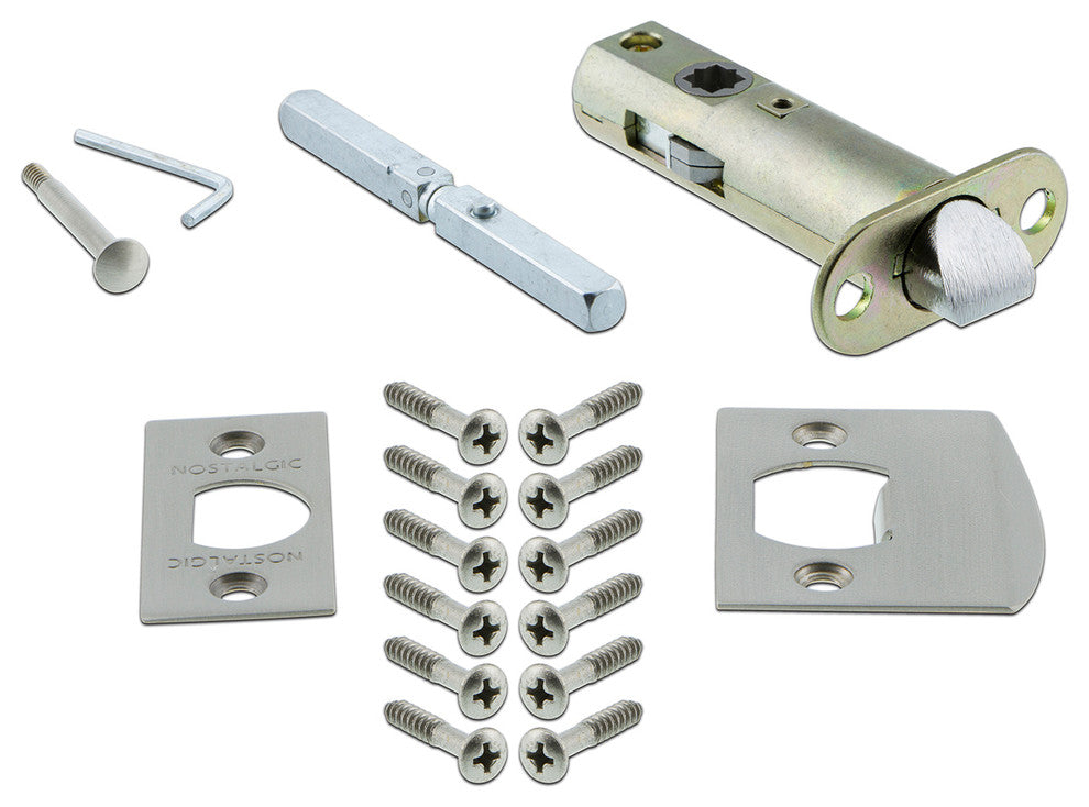 Egg & Dart Plate With Crystal Knob, Satin Nickel
