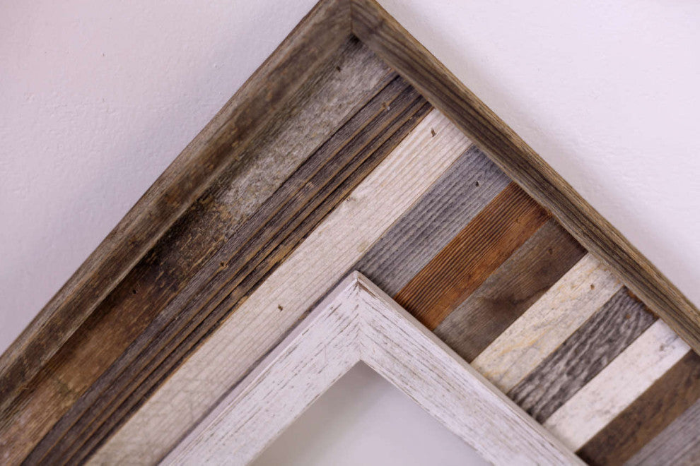 Summerland Barnwood Mirror 26"x35", White