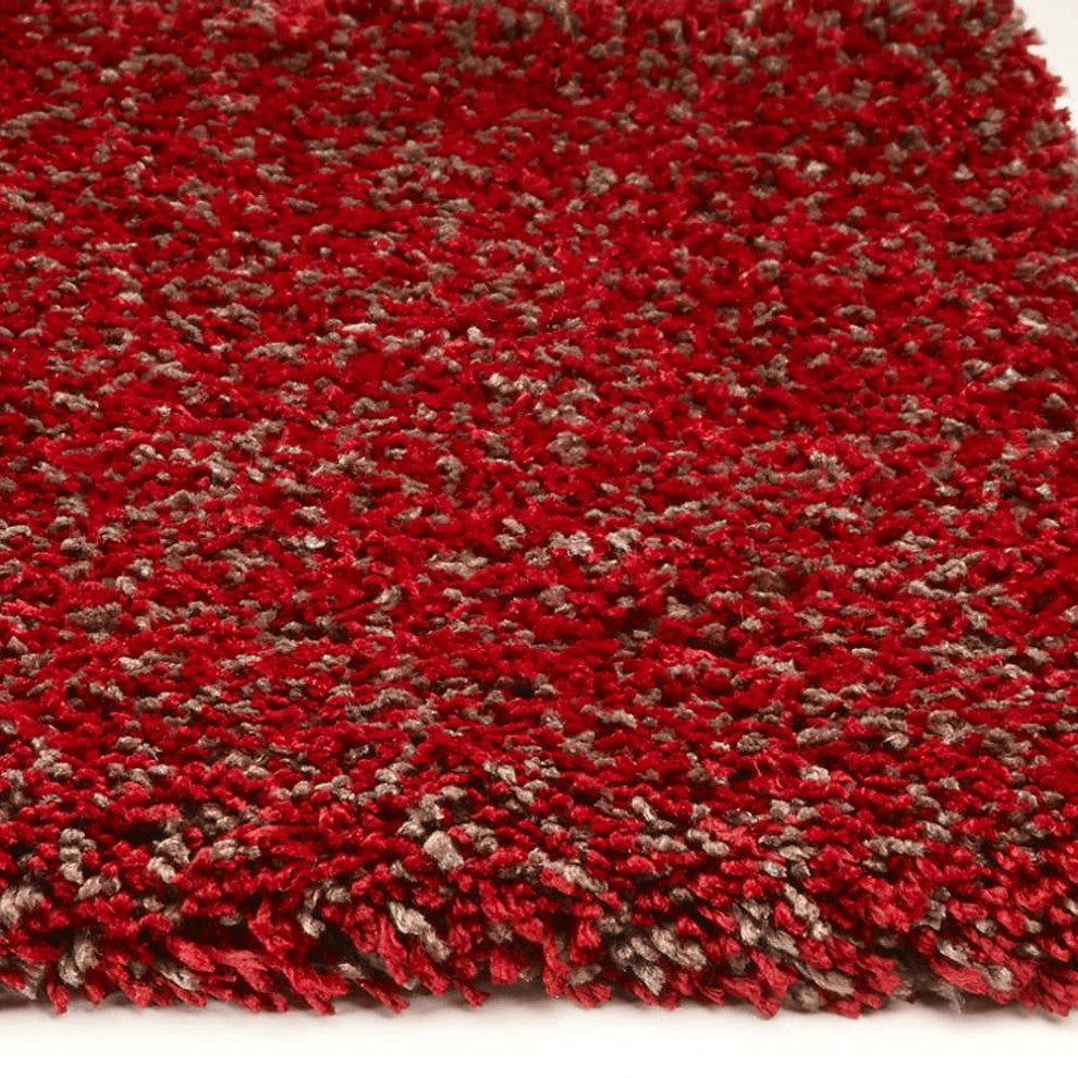 5' X 7' Red Heather Plain Indoor Area Rug
