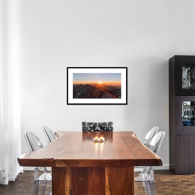 "Running On The Ridge" Framed Digital Print by Ales Krivec, 38x23"