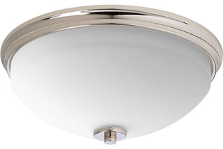 Progress Lighting 2-60W Medium Flush Mount, Polished Nickel