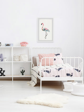 "Flamingo Mosaic" Framed Painting Print, 20"x30"