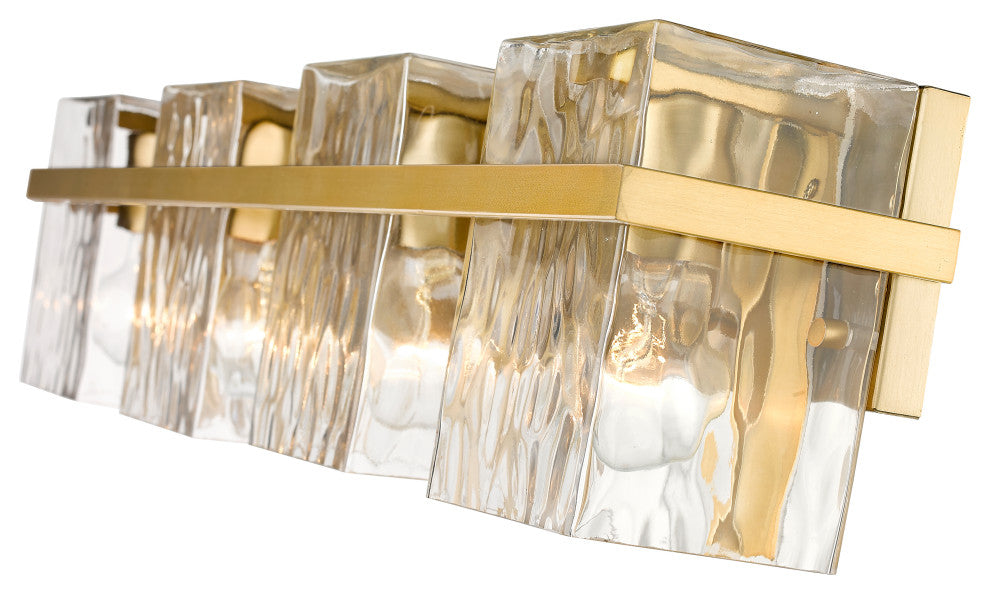 Zlite 1938-4V-MGLD 4-Light Vanity, Clear