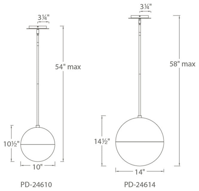 Modern Forms Punk 10" LED Pedant, Polished Nickel