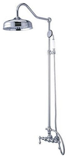 Kingston Brass CCK6171 Vintage Shower Combination, Polished Chrome