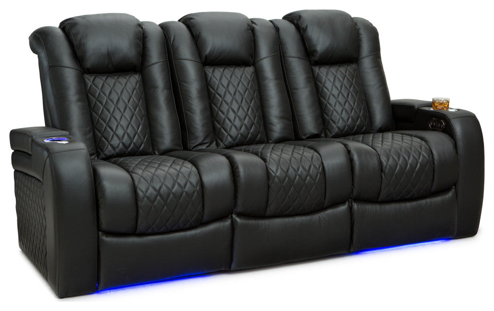 Seatcraft Anthem Home Theater Seating, Black, Sofa and Loveseat