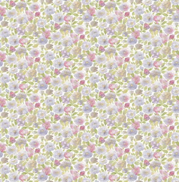 Floral Watercolor Wallpaper, Purple, Bolt