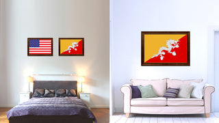 Bhutan Country Flag Canvas Print, 19"x27"