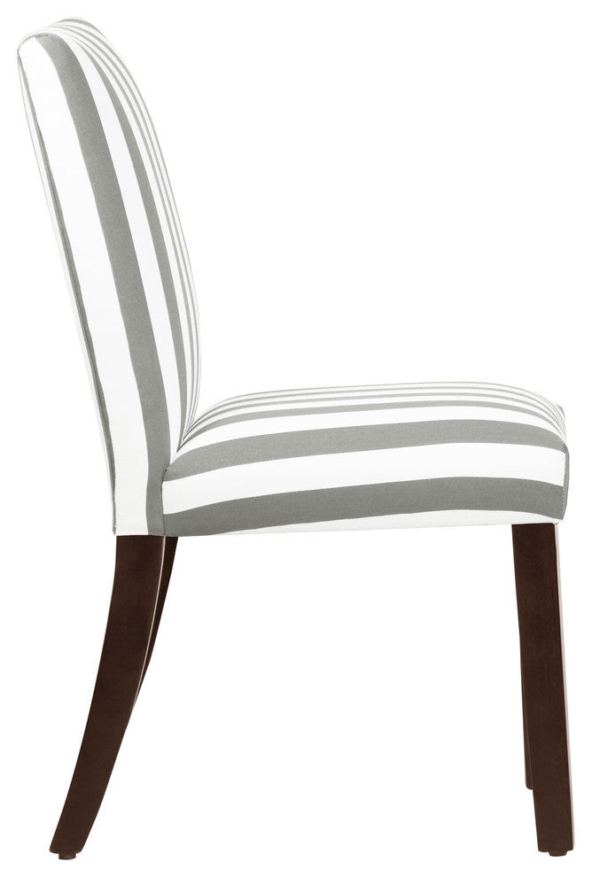 Hughes Dining Chair, Canopy Stripe, Storm and Twill